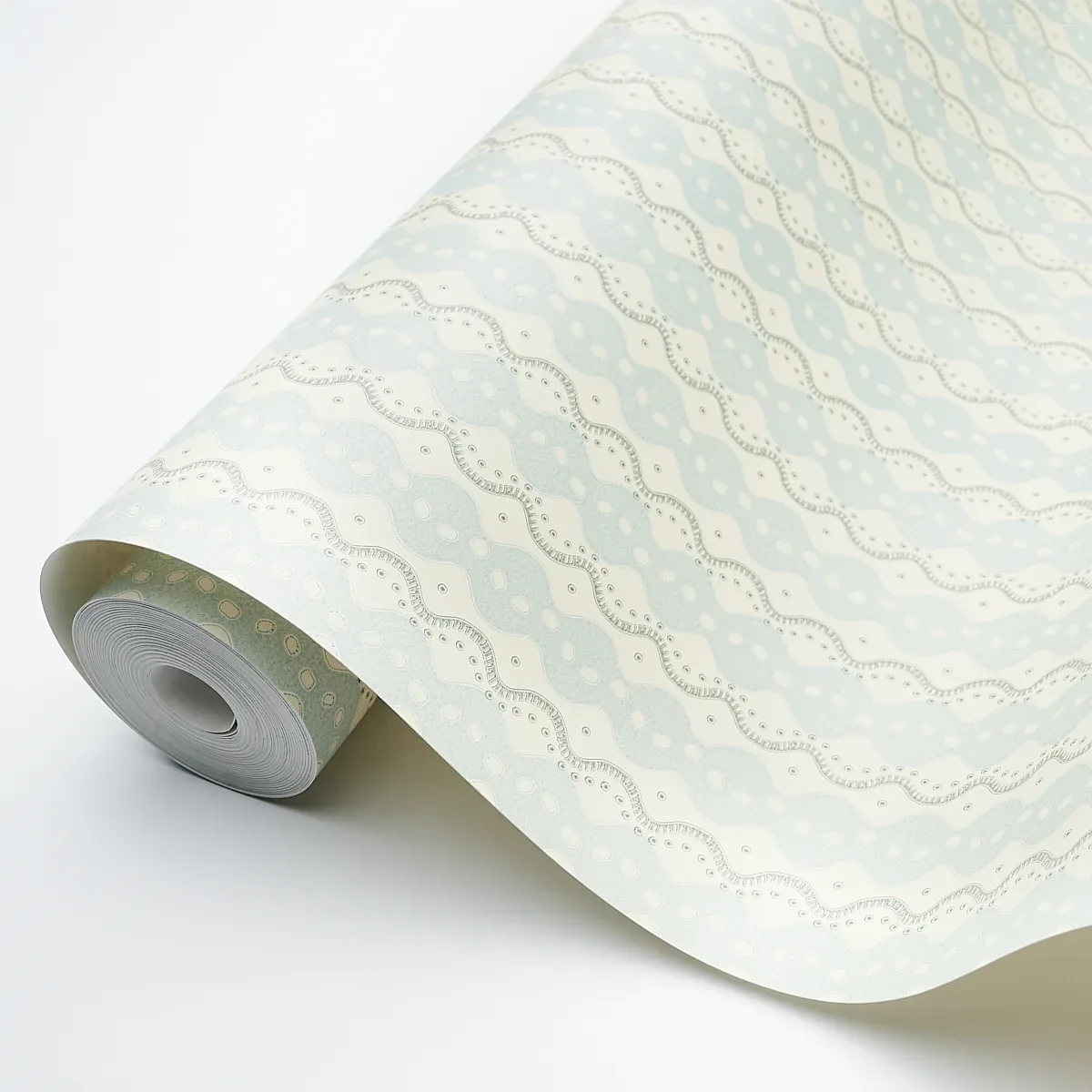 CENTIPEDE STRIPE ICING BLUE Schumacher Wallpaper wallpaper - SKU 5015070