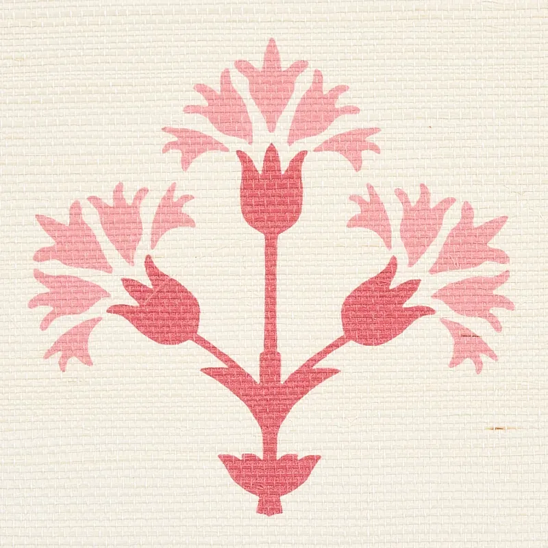 CHAMBA CROWN SISAL - PINK Schumacher Wallpaper | Wallpaper T CHAMBA CROWN SISAL PINK Schumacher Wallpaper wallpaper - SKU 5012281