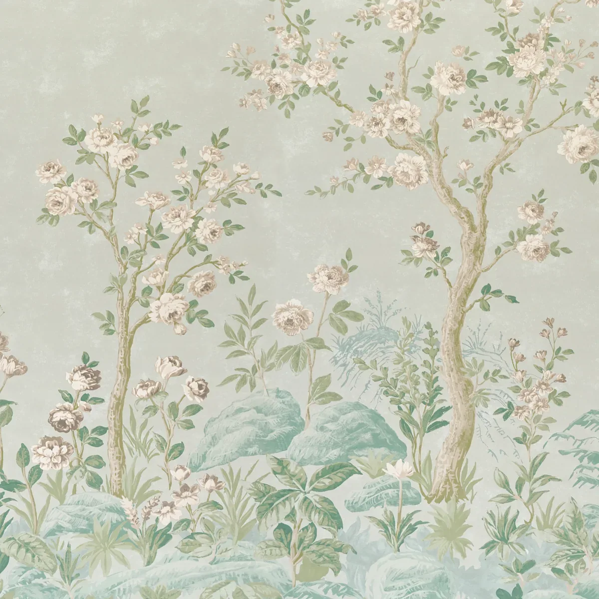 CHARLOTTE'S GARDEN 2 PANEL SET CELADON Schumacher Wallpaper wallpaper - SKU 5017551