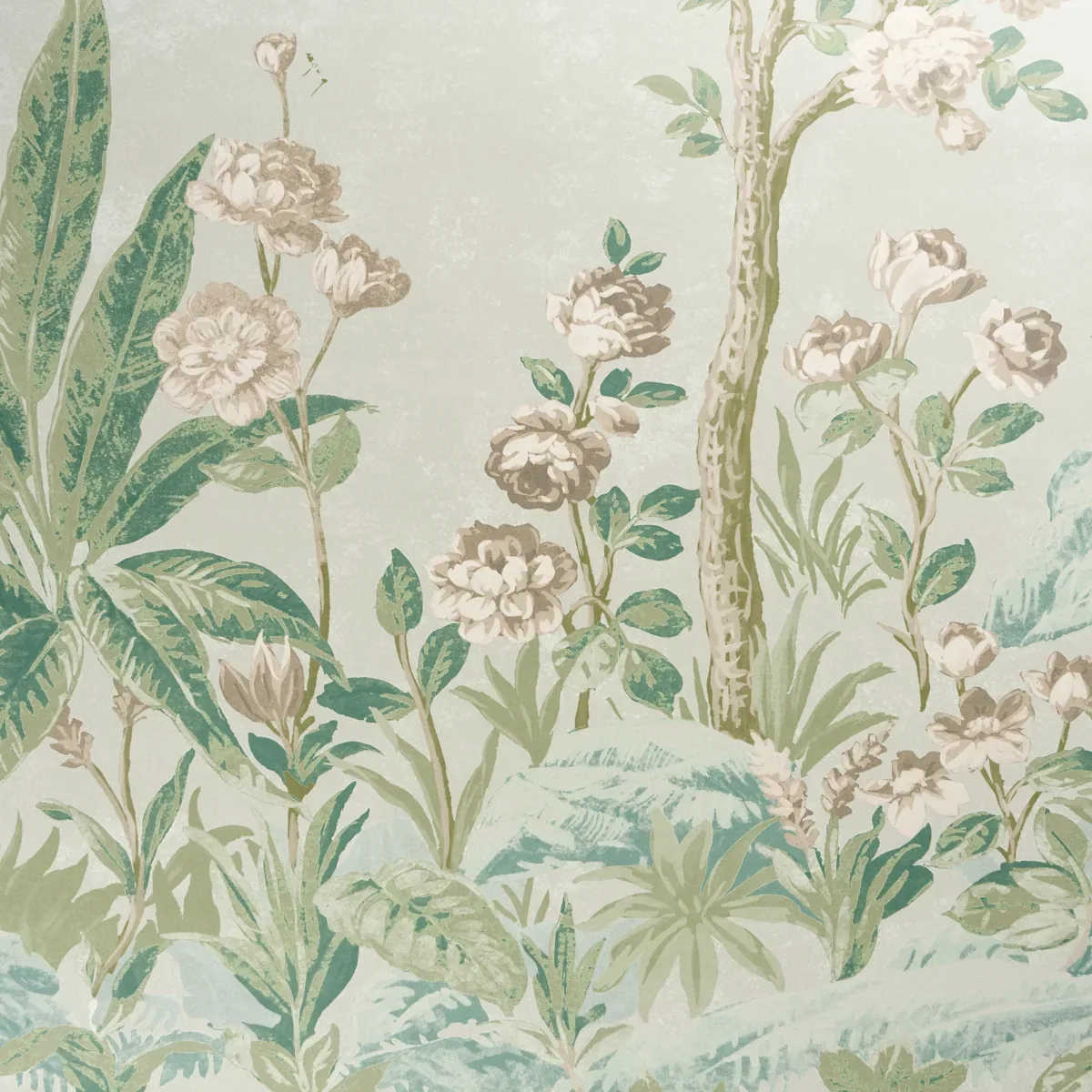 CHARLOTTE'S GARDEN 2 PANEL SET CELADON Schumacher Wallpaper wallpaper - SKU 5017551