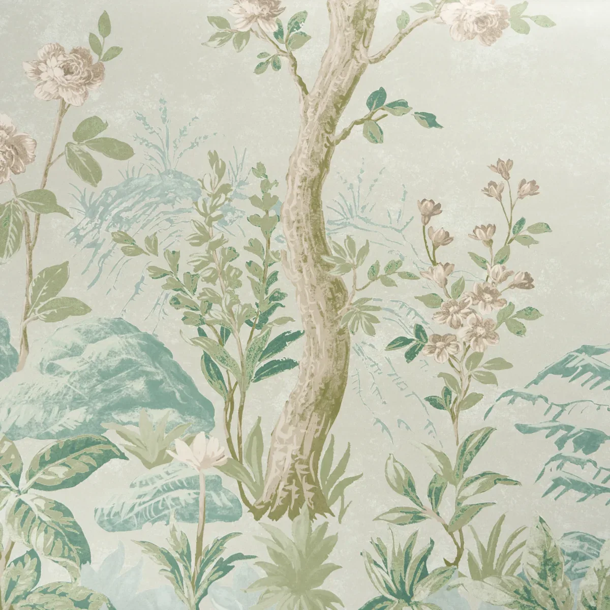 CHARLOTTE'S GARDEN 2 PANEL SET CELADON Schumacher Wallpaper wallpaper - SKU 5017551