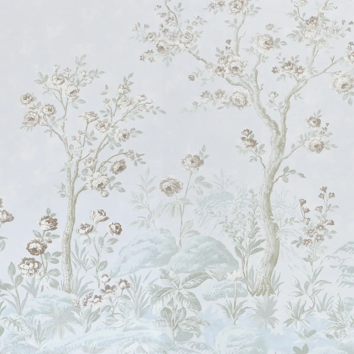 CHARLOTTE'S GARDEN 2 PANEL SET PERIWINKLE Schumacher Wallpaper wallpaper - SKU 5017552