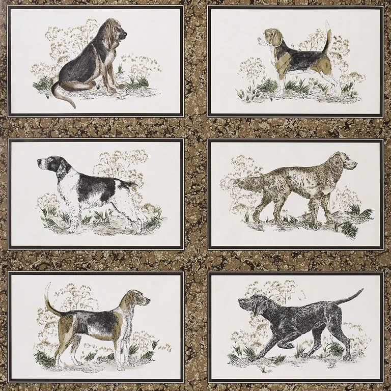 Schumacher CHASER’S LEGACY wallpaper, color BARK, SKU 5016081