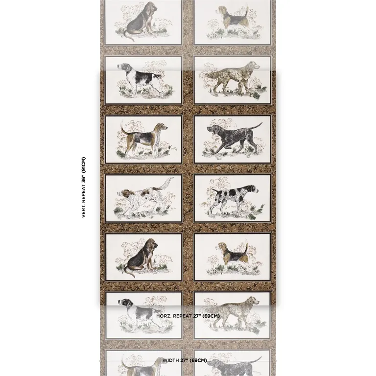 Schumacher CHASER’S LEGACY wallpaper, color BARK, SKU 5016081