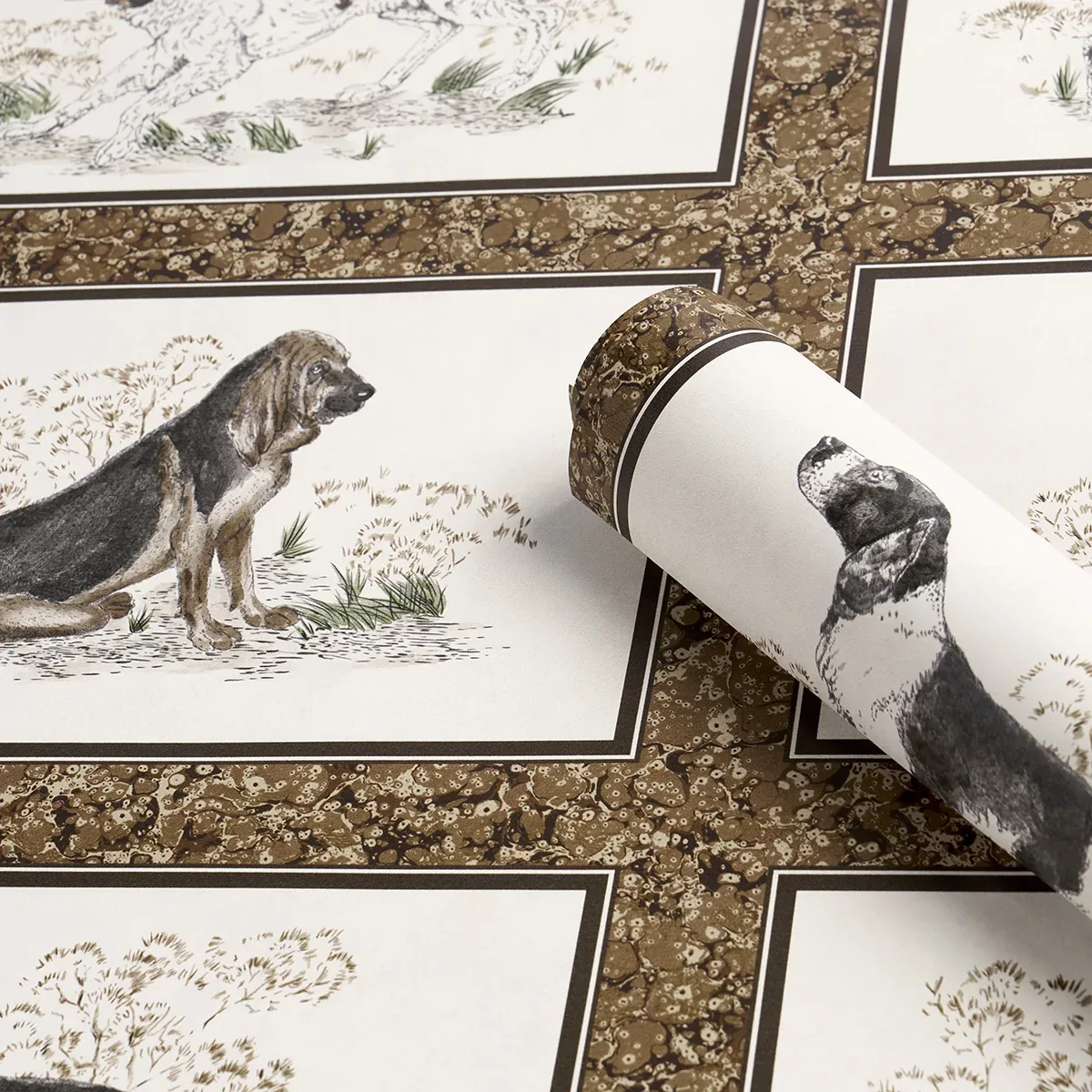 Schumacher CHASER’S LEGACY - BARK Wallpaper | Buy Online Schumacher CHASER’S LEGACY wallpaper, color BARK, SKU 5016081