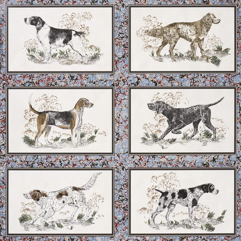 Schumacher CHASER’S LEGACY wallpaper, color SLATE, SKU 5016080