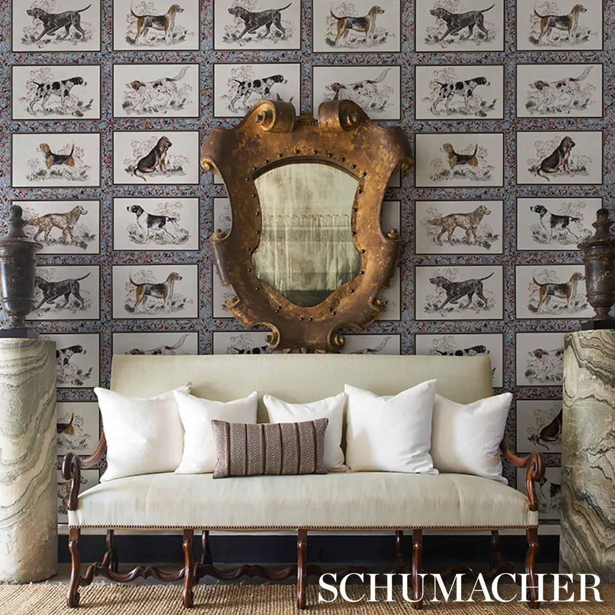 Schumacher CHASER’S LEGACY - SLATE Wallpaper | Buy Online Schumacher CHASER’S LEGACY wallpaper, color SLATE, SKU 5016080