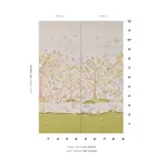CHAUCER'S FOREST PANEL SET ALABASTER Schumacher Wallpaper wallpaper - SKU 5013291