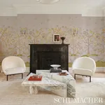 CHAUCER'S FOREST PANEL SET ALABASTER Schumacher Wallpaper wallpaper - SKU 5013291
