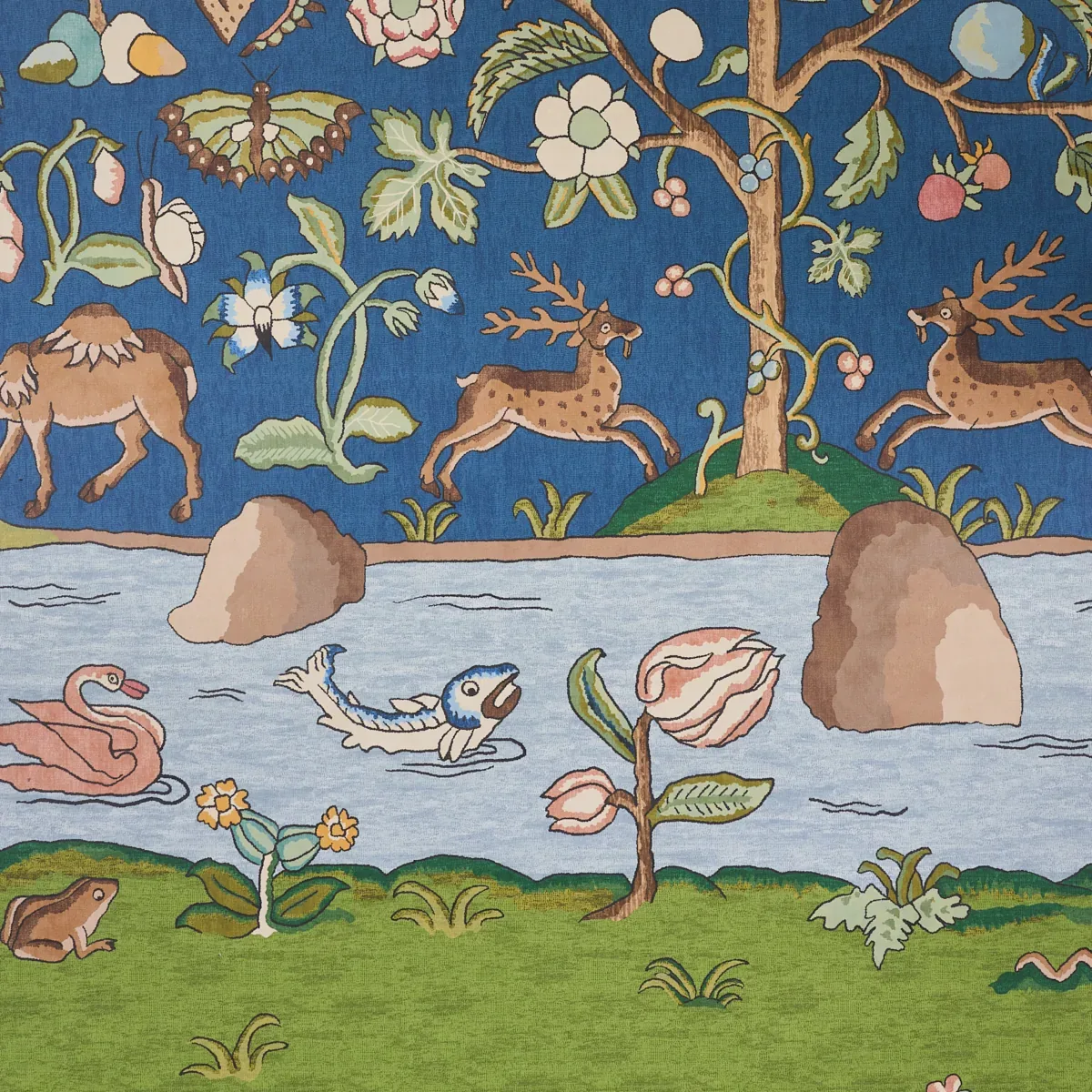 CHAUCER'S FOREST PANEL SET - SLATE Schumacher Wallpaper | Wa CHAUCER'S FOREST PANEL SET SLATE Schumacher Wallpaper wallpaper - SKU 5013292