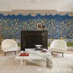 CHAUCER'S FOREST PANEL SET - SLATE Schumacher Wallpaper | Wa CHAUCER'S FOREST PANEL SET SLATE Schumacher Wallpaper wallpaper - SKU 5013292
