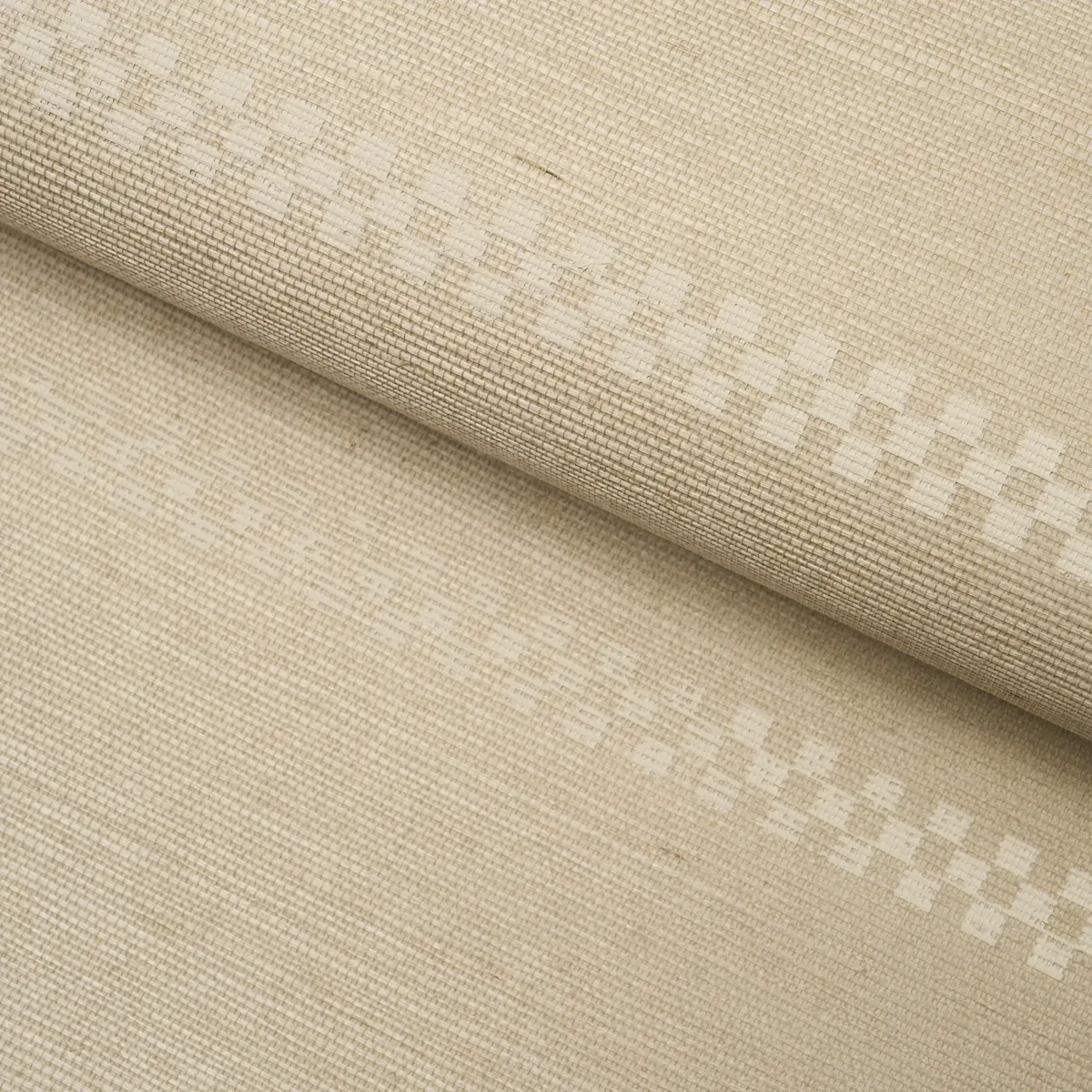 CHECKERED STRIPE SISAL - BIRCH Schumacher Wallpaper | Wallpa CHECKERED STRIPE SISAL BIRCH Schumacher Wallpaper wallpaper - SKU 5016751