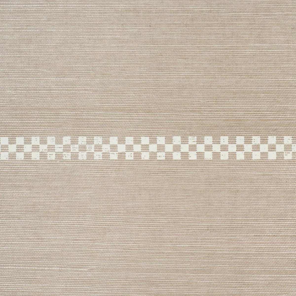CHECKERED STRIPE SISAL FLAX Schumacher Wallpaper wallpaper - SKU 5016750