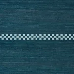 CHECKERED STRIPE SISAL PEACOCK Schumacher Wallpaper wallpaper - SKU 5016752