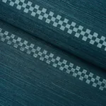 CHECKERED STRIPE SISAL PEACOCK Schumacher Wallpaper wallpaper - SKU 5016752