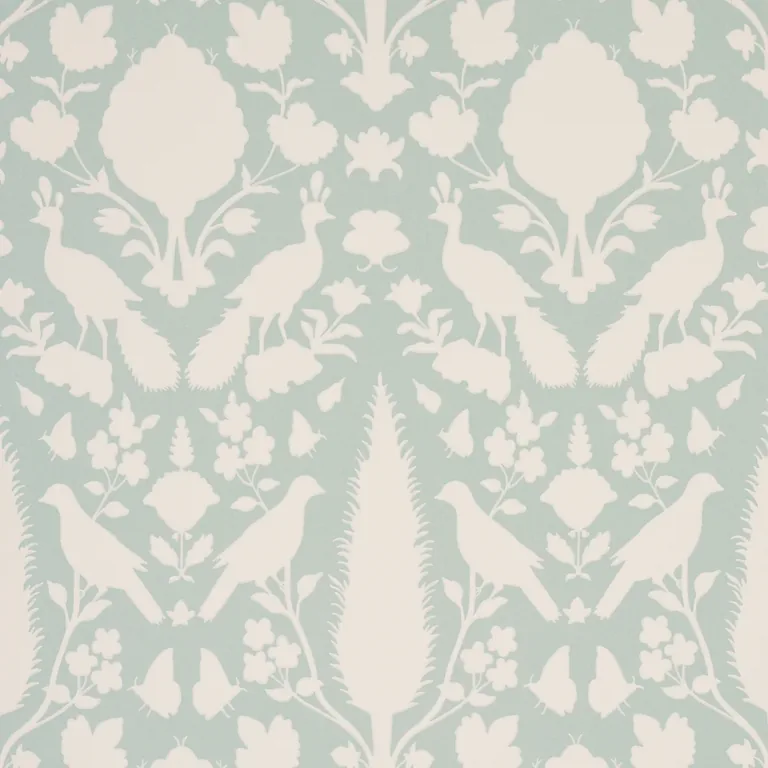 Schumacher CHENONCEAU wallpaper, color AQUAMARINE, SKU 5004122