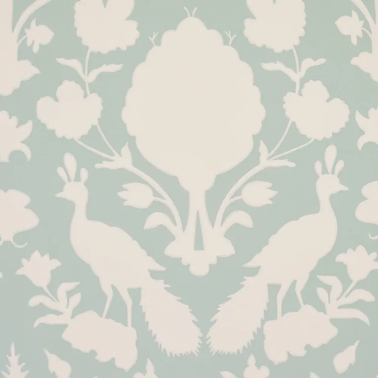 Schumacher CHENONCEAU wallpaper, color AQUAMARINE, SKU 5004122