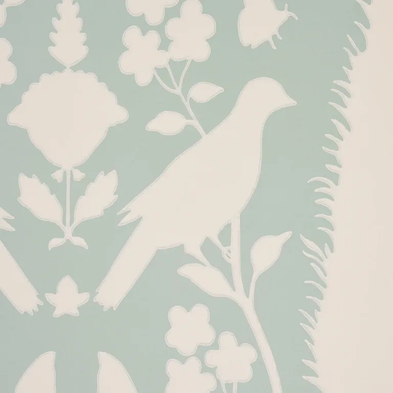 Schumacher CHENONCEAU wallpaper, color AQUAMARINE, SKU 5004122