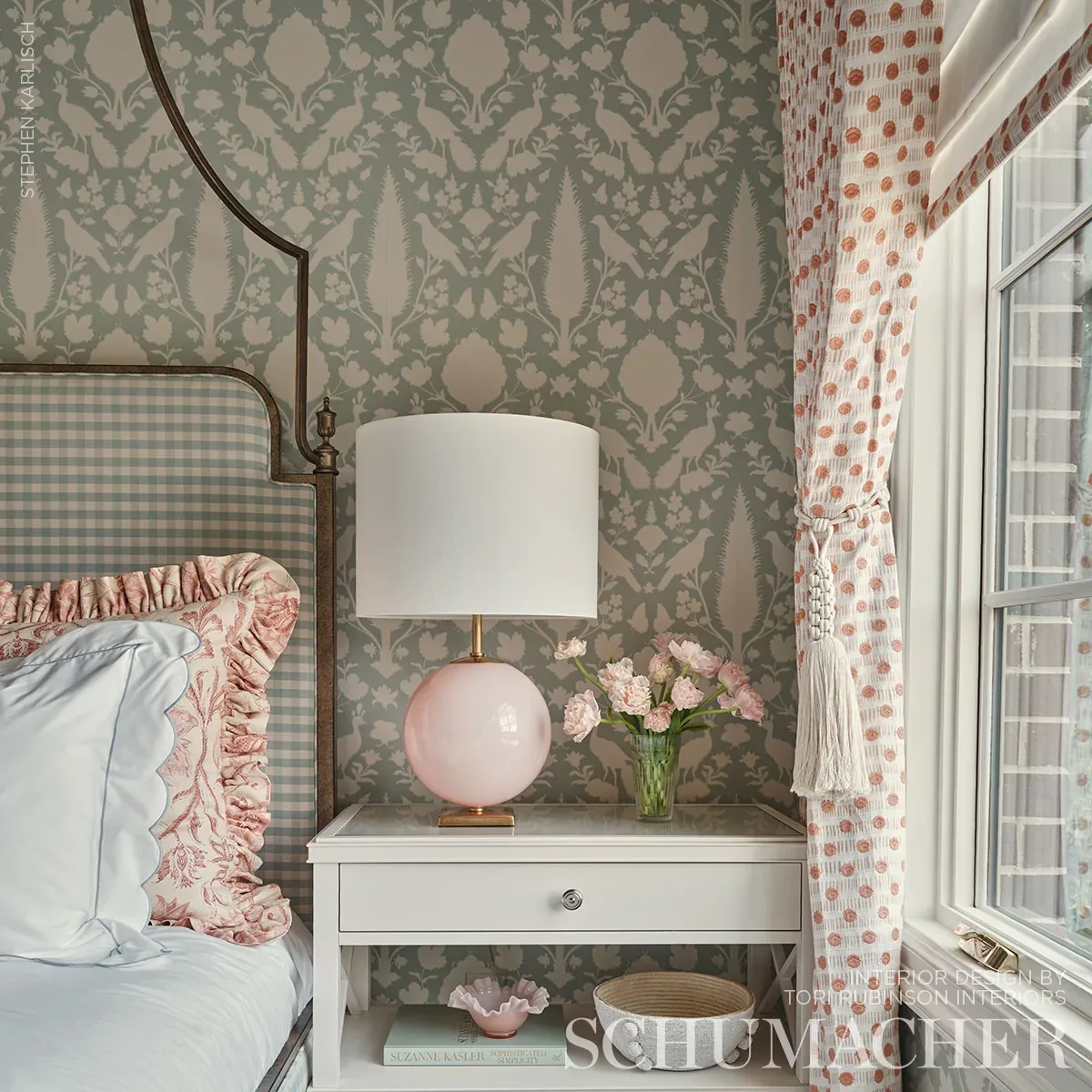 CHENONCEAU AQUAMARINE Schumacher Wallpaper wallpaper - SKU 5004122