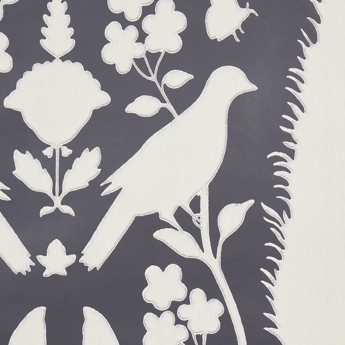 CHENONCEAU CHARCOAL Schumacher Wallpaper wallpaper - SKU 5004123