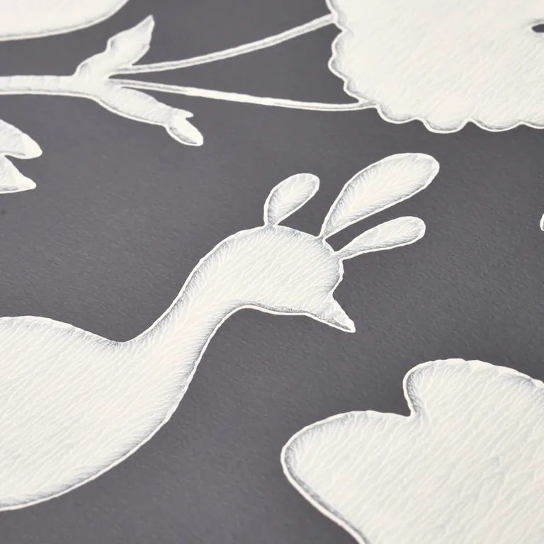 Schumacher CHENONCEAU wallpaper, color CHARCOAL, SKU 5004123