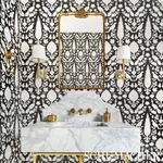 CHENONCEAU CHARCOAL Schumacher Wallpaper wallpaper - SKU 5004123