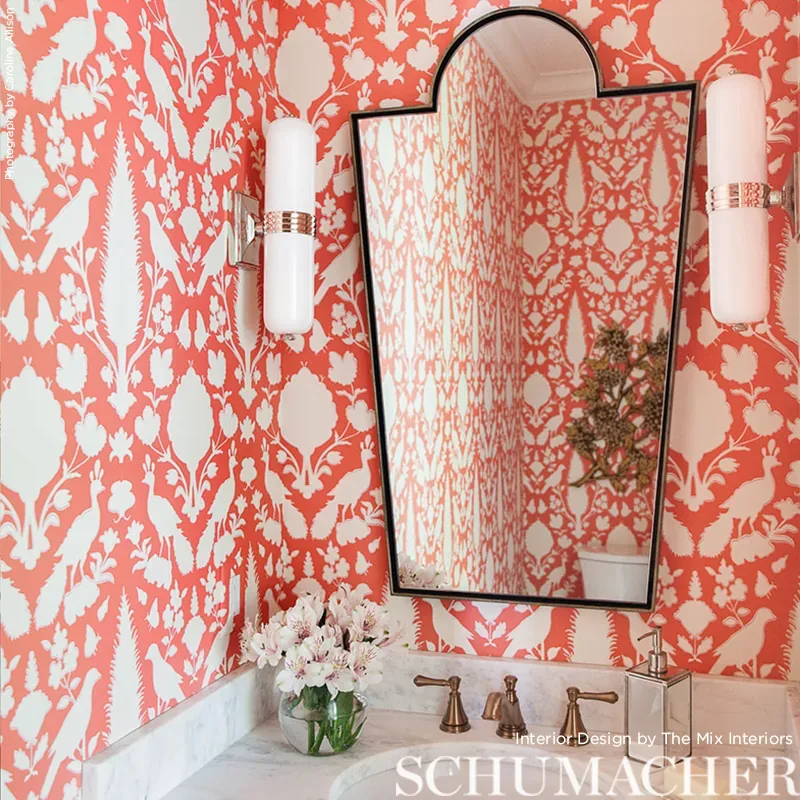 CHENONCEAU CORAL Schumacher Wallpaper wallpaper - SKU 5004125