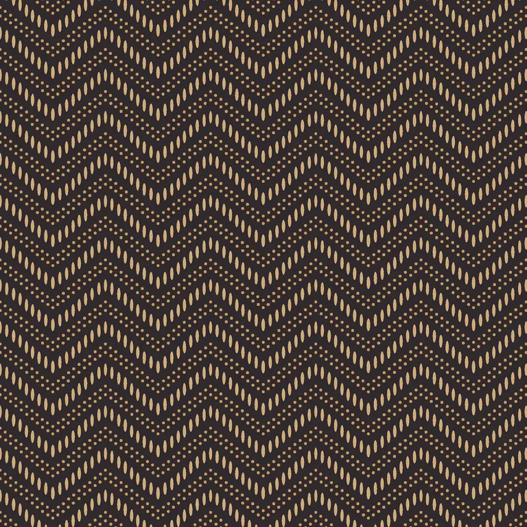 Schumacher CHEVRON DOTS wallpaper, color BROWN AND GOLD, SKU 6482