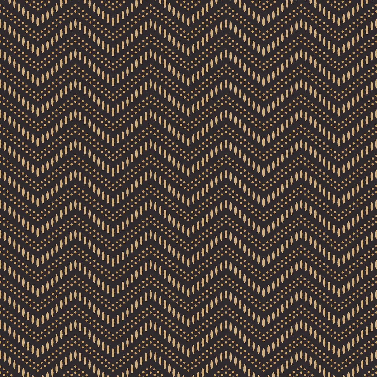 CHEVRON DOTS BROWN AND GOLD Schumacher Wallpaper wallpaper - SKU 6482