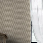 CHEVRON DOTS SILVER Schumacher Wallpaper wallpaper - SKU 6484