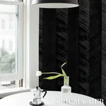 CHEVRON TEXTURE - ONYX Schumacher Wallpaper | Wallpaper Twin CHEVRON TEXTURE ONYX Schumacher Wallpaper wallpaper - SKU 5005655