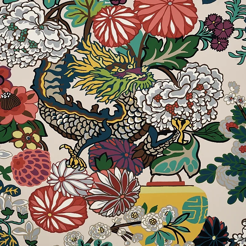 CHIANG MAI DRAGON ALABASTER Schumacher Wallpaper wallpaper - SKU 5001063