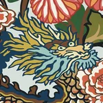 CHIANG MAI DRAGON - AQUAMARINE Schumacher Wallpaper | Wallpa CHIANG MAI DRAGON AQUAMARINE Schumacher Wallpaper wallpaper - SKU 5001060