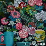 CHIANG MAI DRAGON - EBONY Schumacher Wallpaper | Wallpaper T CHIANG MAI DRAGON EBONY Schumacher Wallpaper wallpaper - SKU 5001065