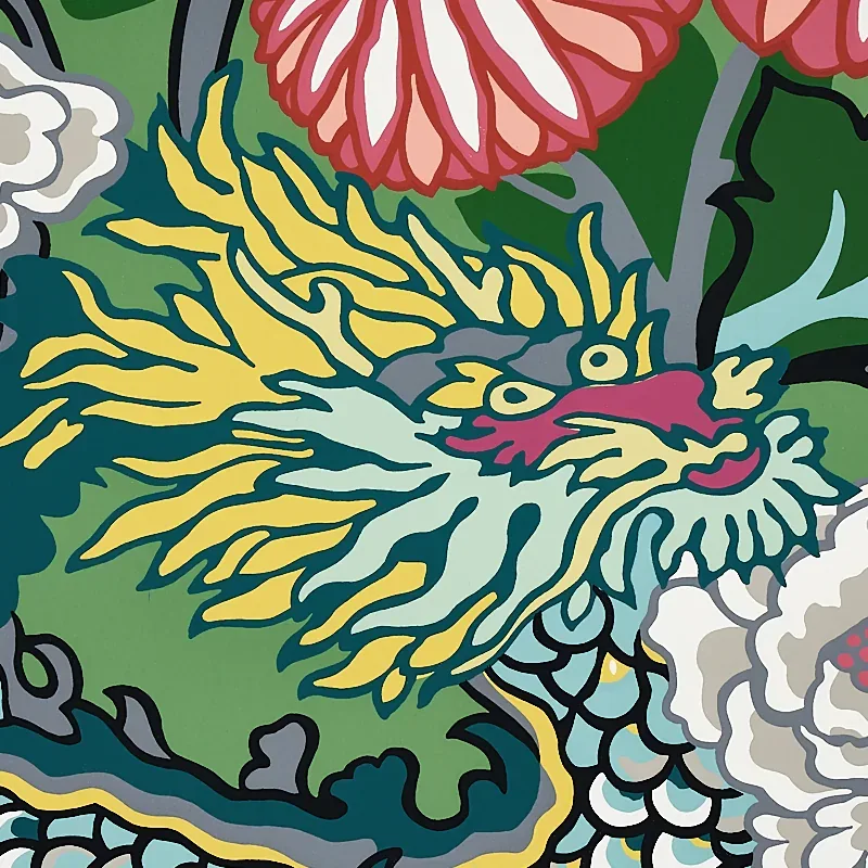 CHIANG MAI DRAGON - JADE Schumacher Wallpaper | Wallpaper Tw CHIANG MAI DRAGON JADE Schumacher Wallpaper wallpaper - SKU 5001067