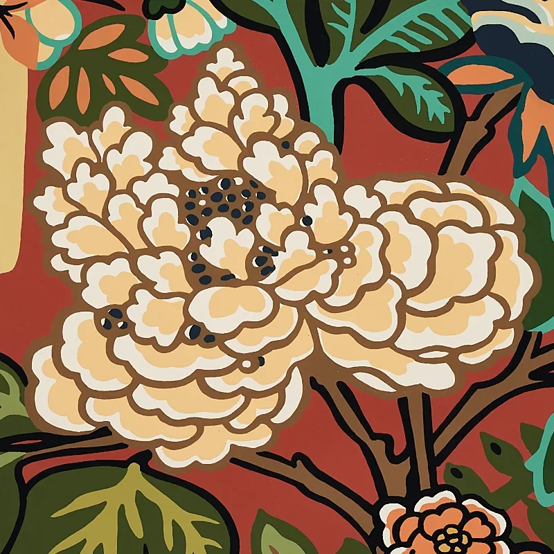 CHIANG MAI DRAGON - LACQUER Schumacher Wallpaper | Wallpaper CHIANG MAI DRAGON LACQUER Schumacher Wallpaper wallpaper - SKU 5001061