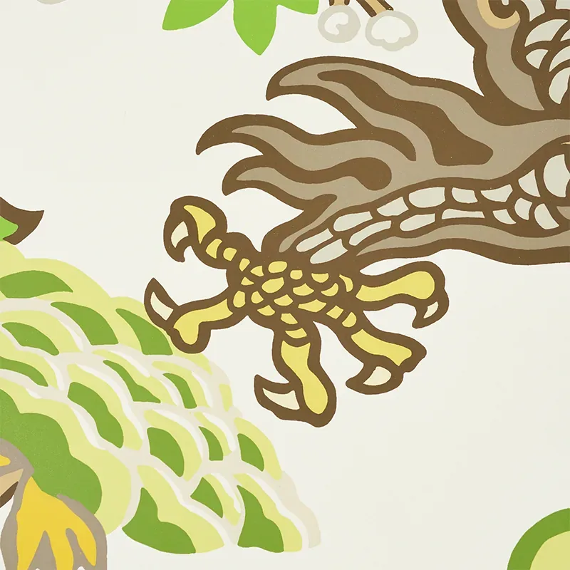 CHIANG MAI DRAGON - LEAF Schumacher Wallpaper | Wallpaper Tw CHIANG MAI DRAGON LEAF Schumacher Wallpaper wallpaper - SKU 5001069