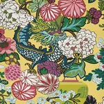 CHIANG MAI DRAGON - YELLOW Schumacher Wallpaper | Wallpaper CHIANG MAI DRAGON YELLOW Schumacher Wallpaper wallpaper - SKU 5010591