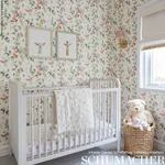 CHICKADEE FLORAL - SKY Schumacher Wallpaper | Wallpaper Twin CHICKADEE FLORAL SKY Schumacher Wallpaper wallpaper - SKU 5004362