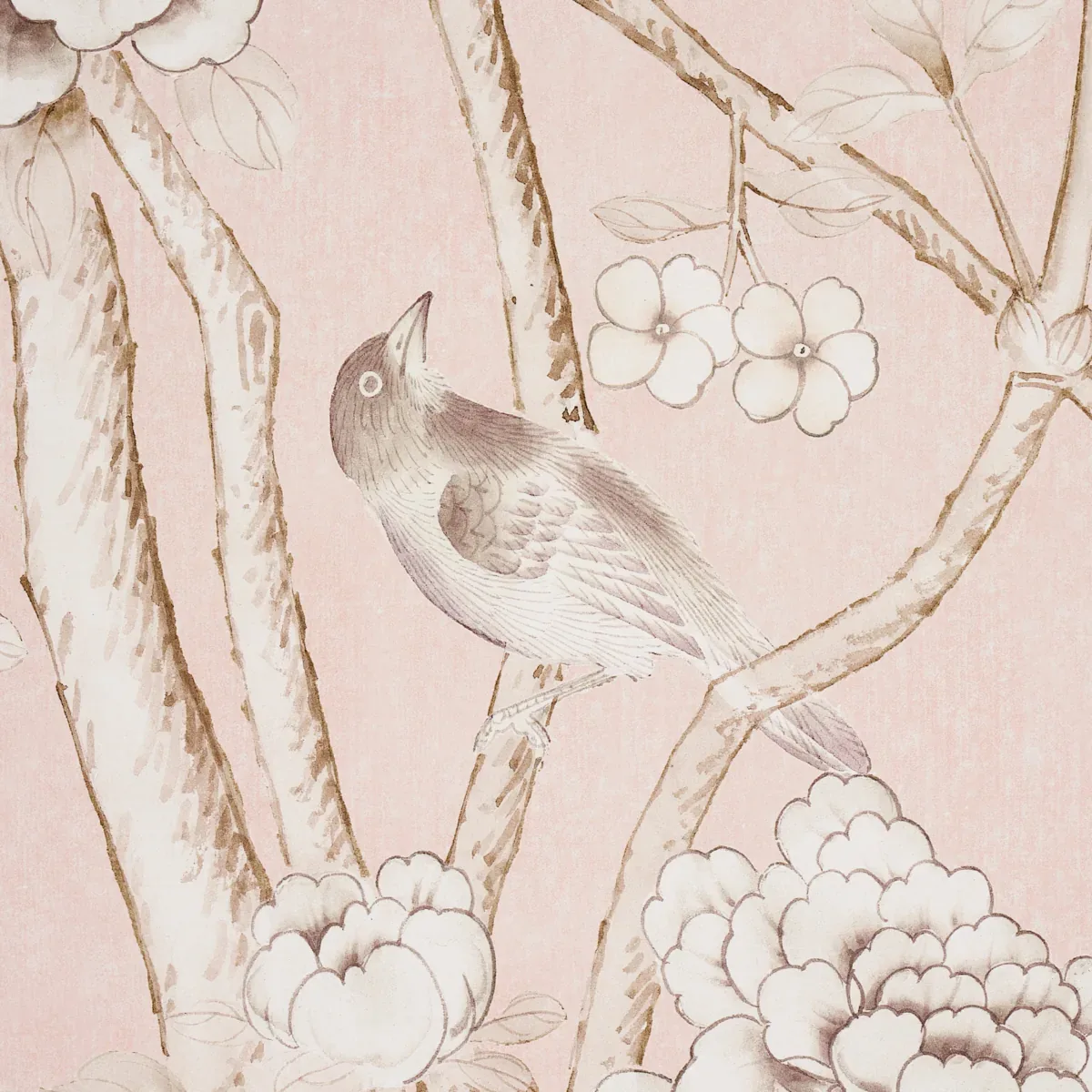CHINOIS PALAIS PANEL BLUSH CONCH Schumacher Wallpaper wallpaper - SKU 5007121