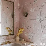 CHINOIS PALAIS PANEL BLUSH CONCH Schumacher Wallpaper wallpaper - SKU 5007121