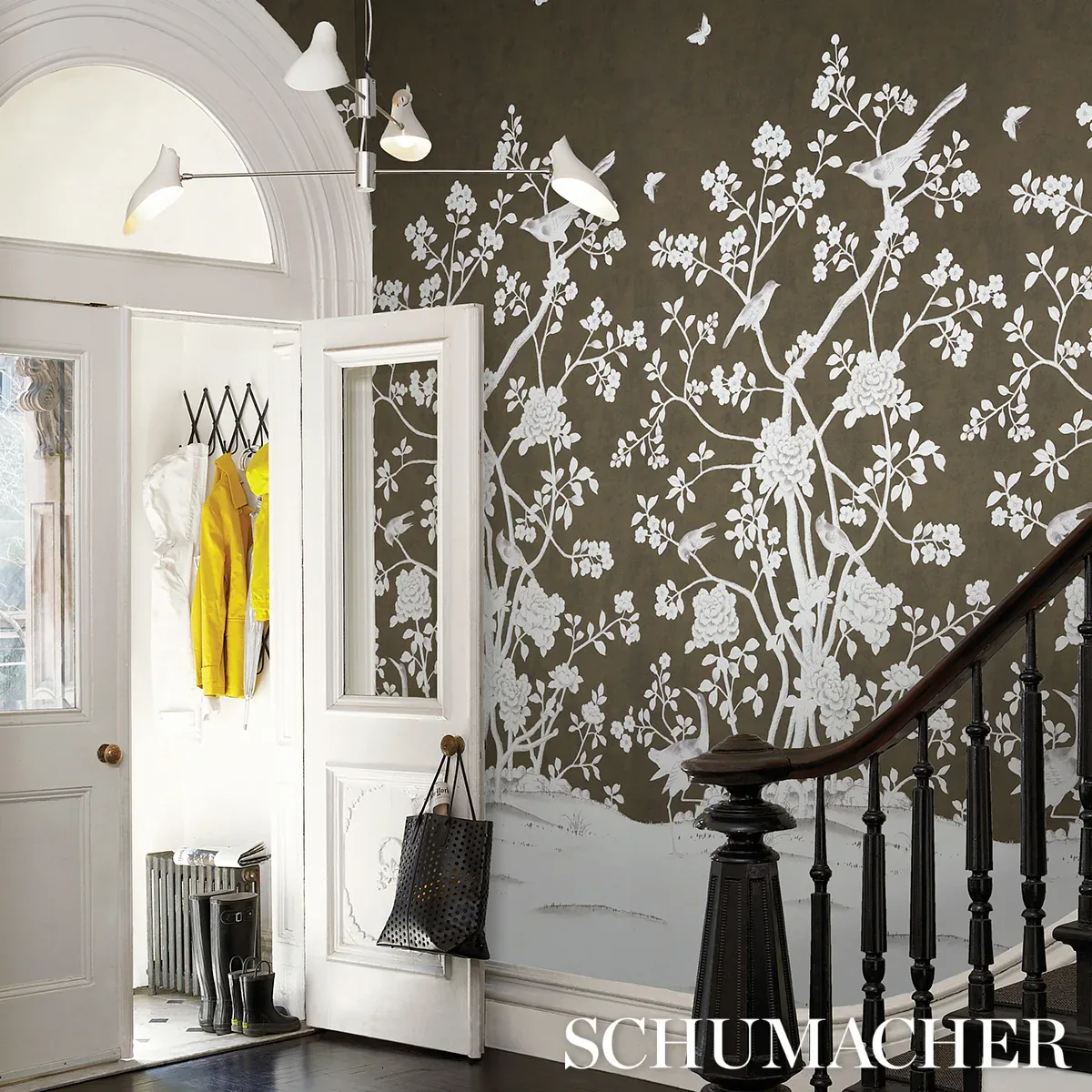 CHINOIS PALAIS PANEL - CHOCOLATE Schumacher Wallpaper | Wall CHINOIS PALAIS PANEL CHOCOLATE Schumacher Wallpaper wallpaper - SKU 5007129