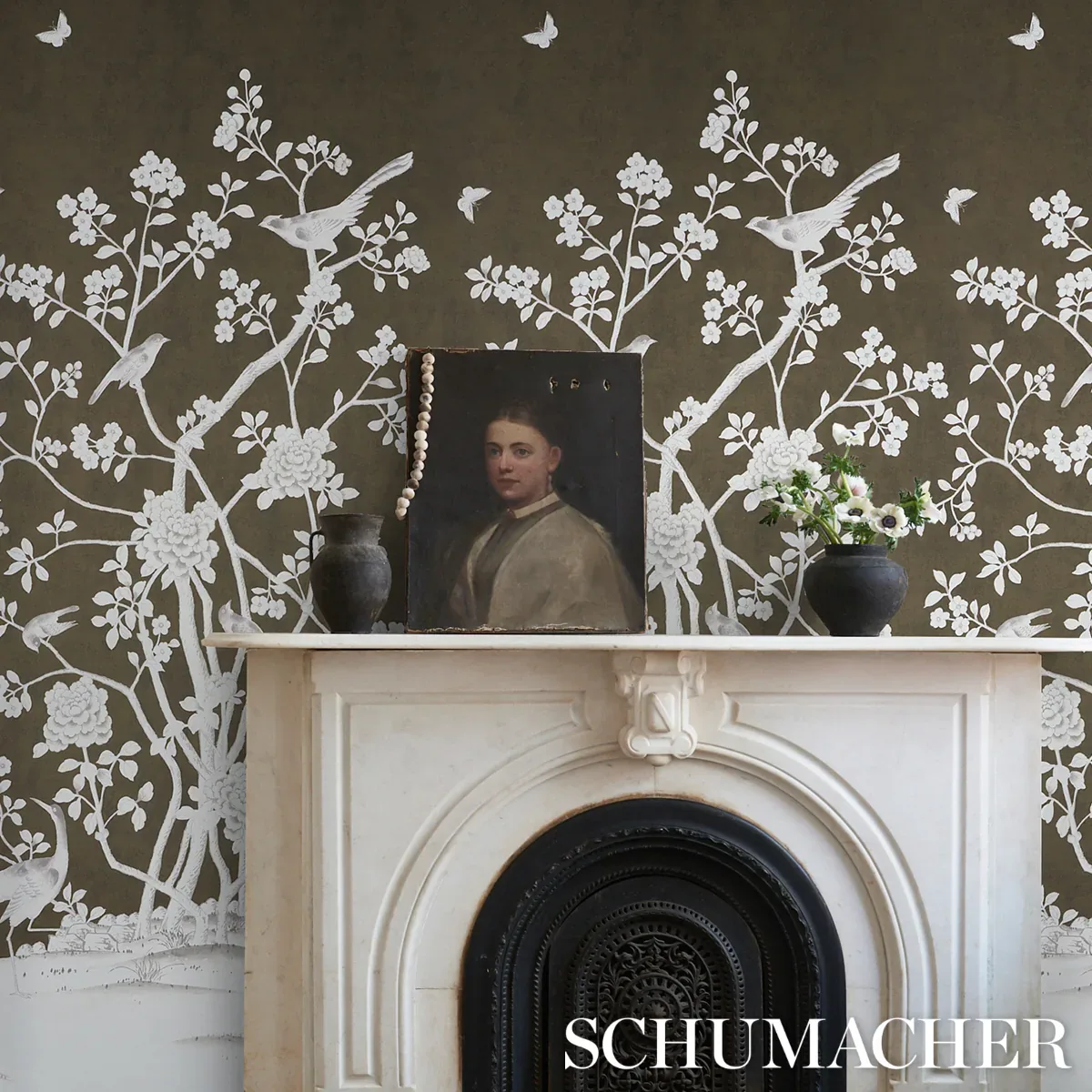 CHINOIS PALAIS PANEL - CHOCOLATE Schumacher Wallpaper | Wall CHINOIS PALAIS PANEL CHOCOLATE Schumacher Wallpaper wallpaper - SKU 5007129