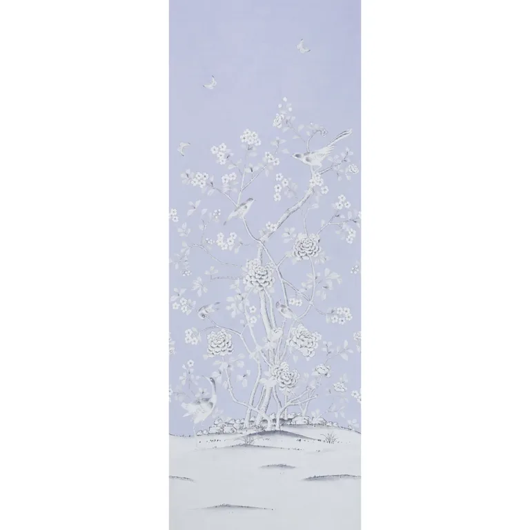 Schumacher CHINOIS PALAIS PANEL wallpaper, color LAVENDER, SKU 5007126