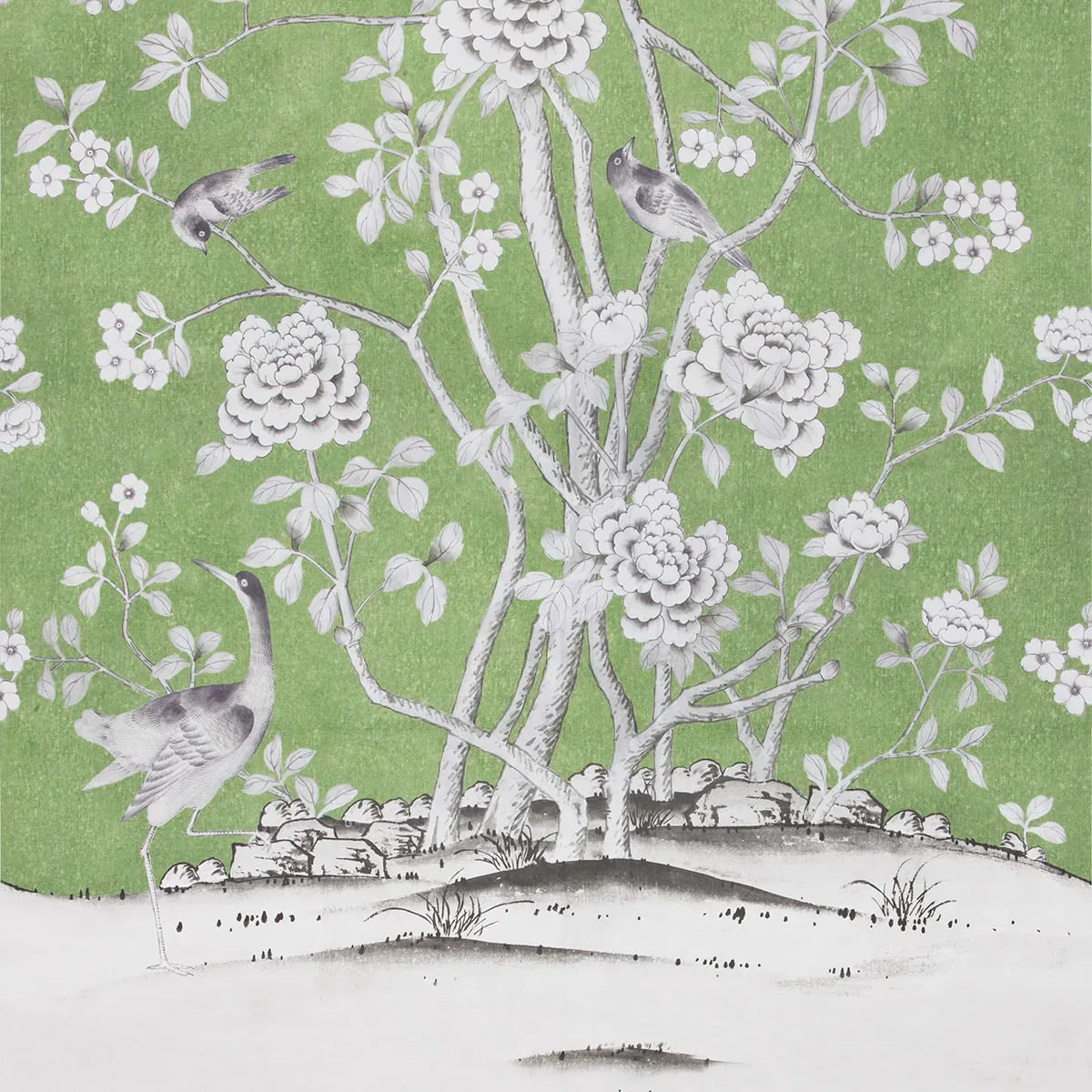 CHINOIS PALAIS PANEL LETTUCE Schumacher Wallpaper wallpaper - SKU 5007120