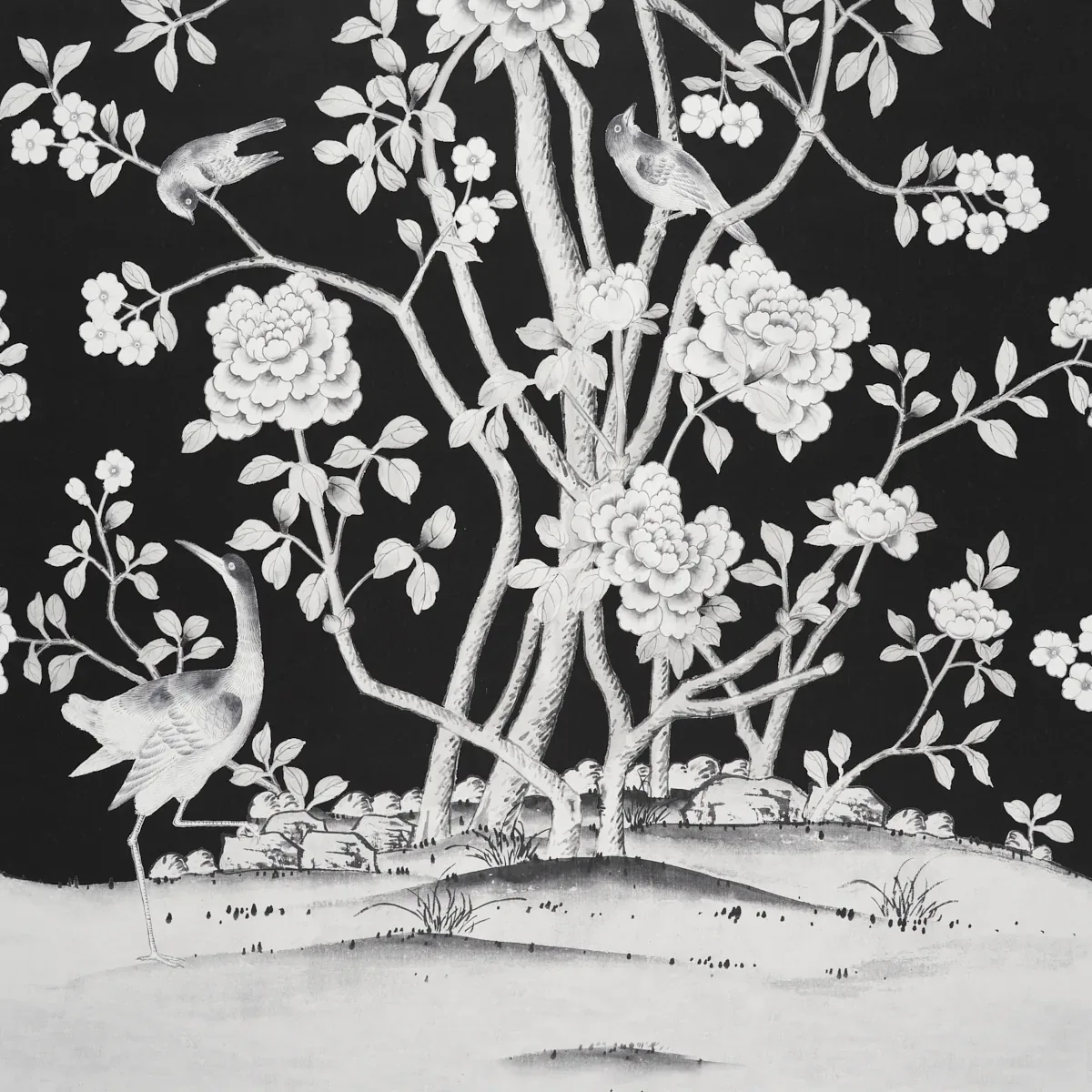 CHINOIS PALAIS PANEL - NOIR Schumacher Wallpaper | Wallpaper CHINOIS PALAIS PANEL NOIR Schumacher Wallpaper wallpaper - SKU 5007127
