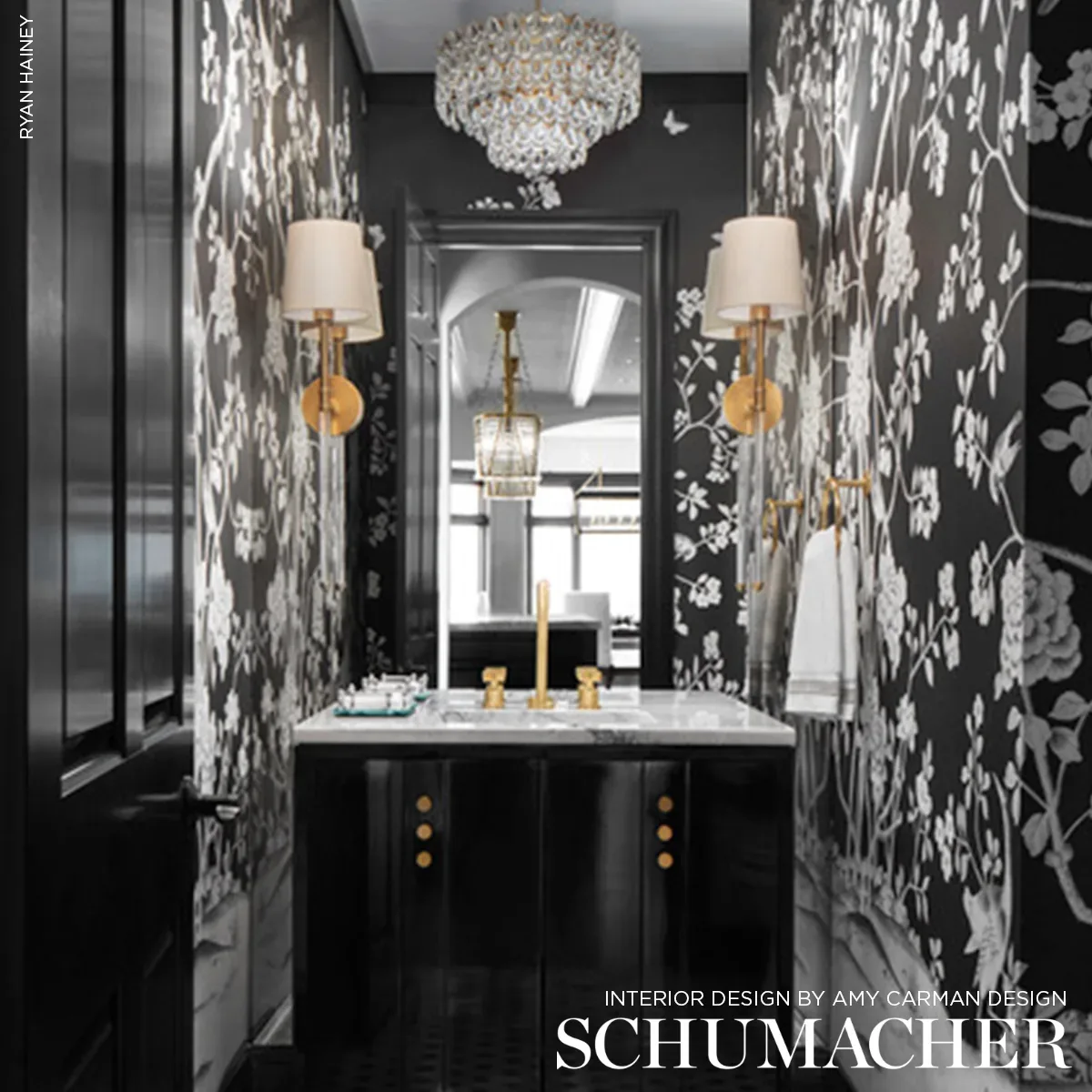 CHINOIS PALAIS PANEL - NOIR Schumacher Wallpaper | Wallpaper CHINOIS PALAIS PANEL NOIR Schumacher Wallpaper wallpaper - SKU 5007127