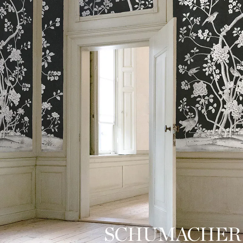 CHINOIS PALAIS PANEL - NOIR Schumacher Wallpaper | Wallpaper CHINOIS PALAIS PANEL NOIR Schumacher Wallpaper wallpaper - SKU 5007127