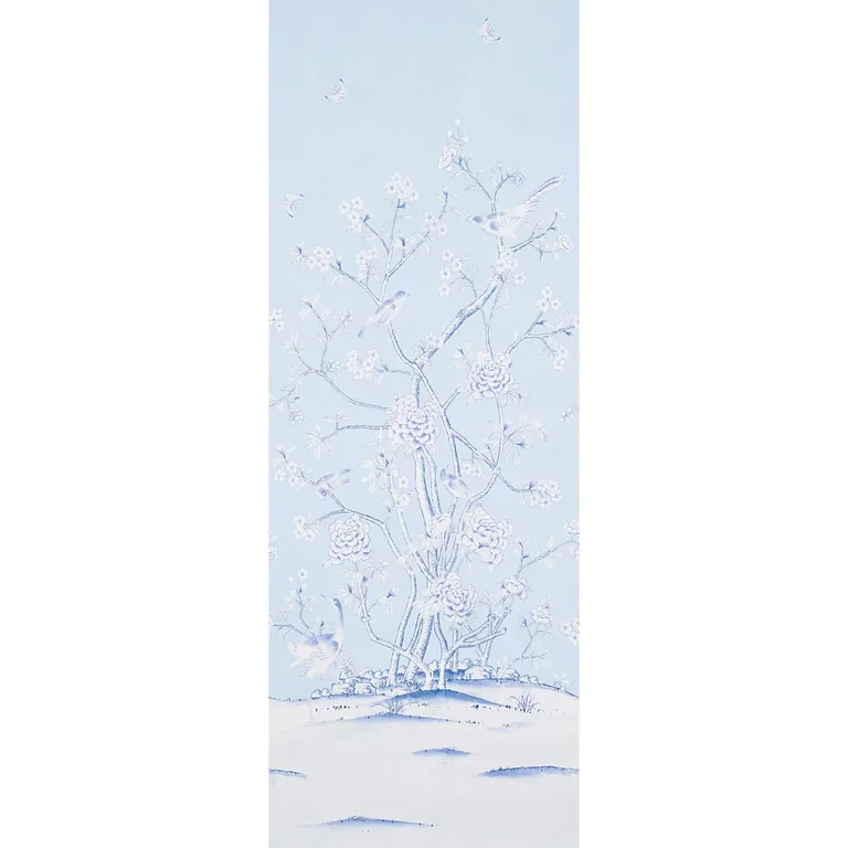 Schumacher CHINOIS PALAIS PANEL wallpaper, color SKY, SKU 5007128