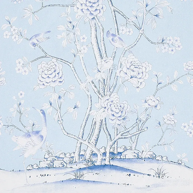 CHINOIS PALAIS PANEL SKY Schumacher Wallpaper wallpaper - SKU 5007128